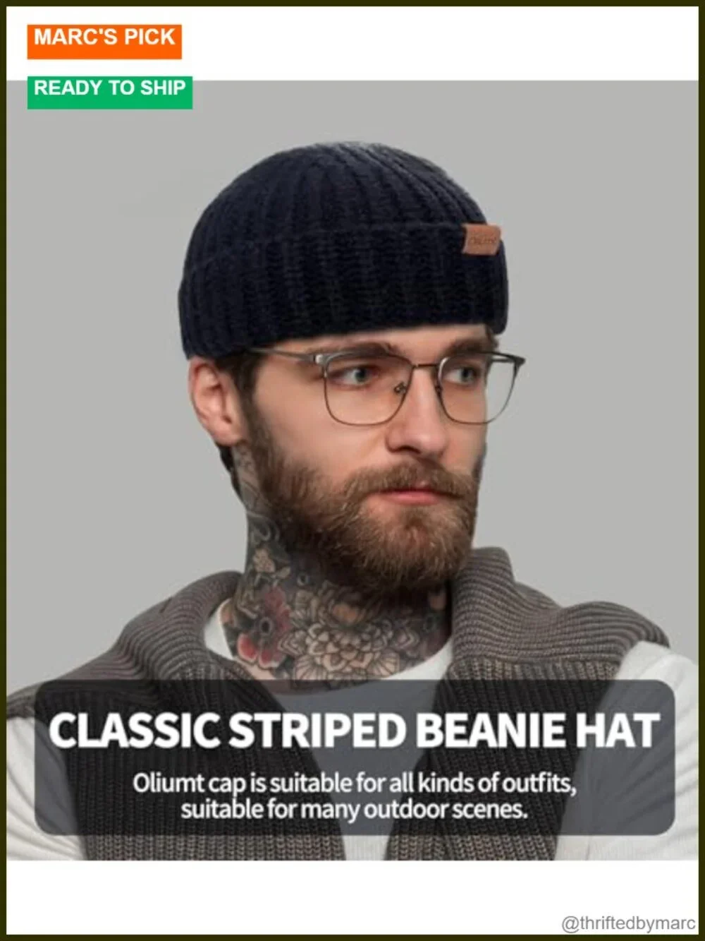 Fisherman Short Beanie Knit Skull Cap Cuff Trawler Hat Men's Stylish Watch Cap